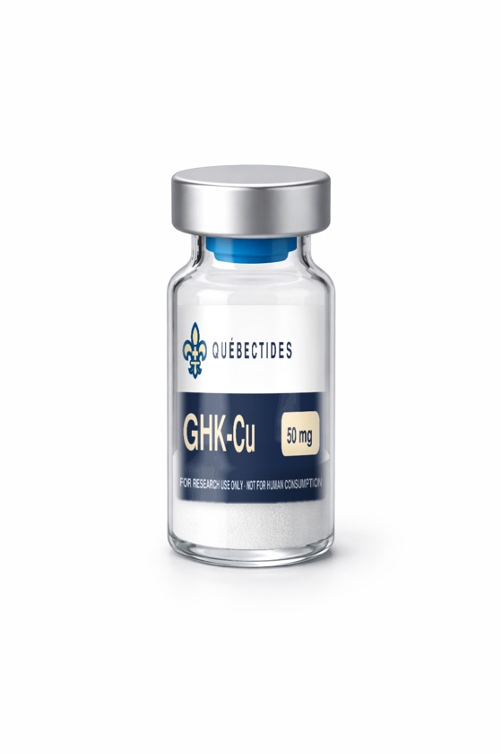 GHK-Cu research peptide vial — Québectides